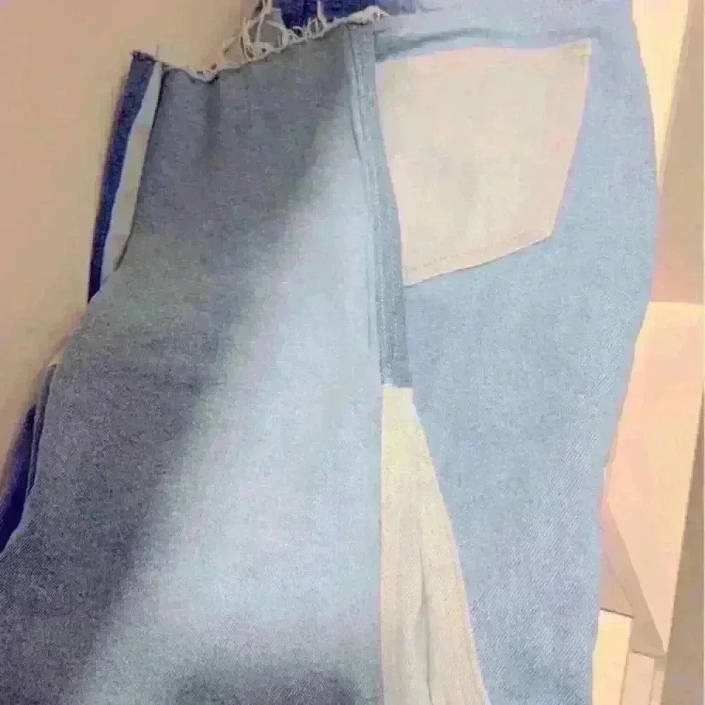 Hollister Ultra High Rise Mom Jeans Vintage Stretch Patchwork 11R Raw Hem 30/27 - Picture 7 of 7